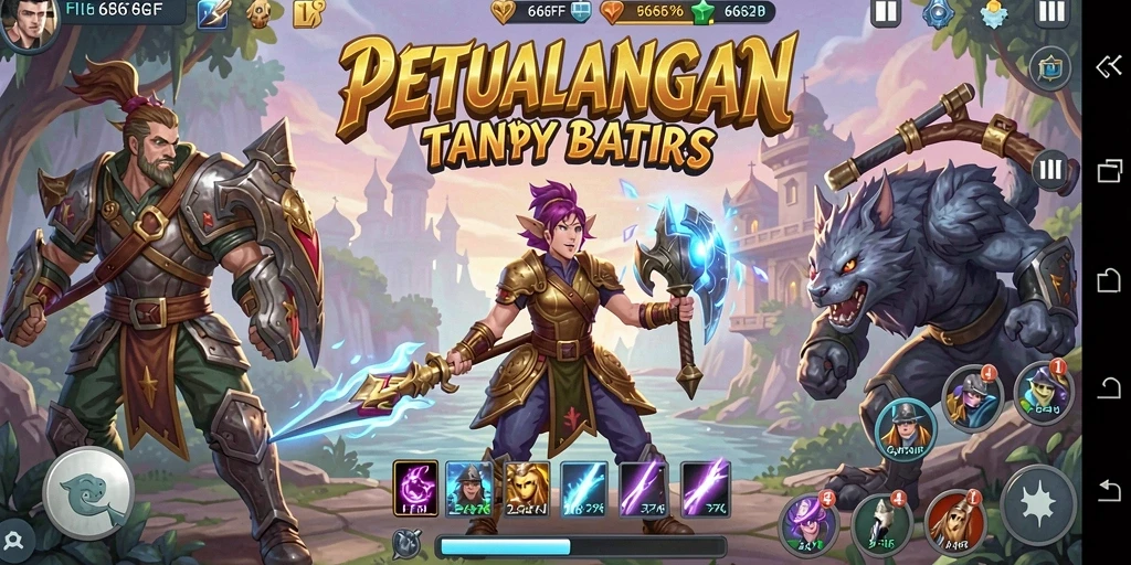 Screenshot menunjukkan aksi mendebarkan dalam gameplay petualangan.
