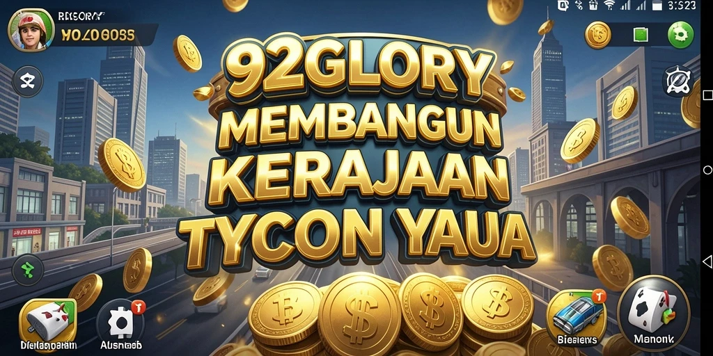 Tampilan gameplay menarik dalam 92GLORY saat membangun kerajaan bisnis.