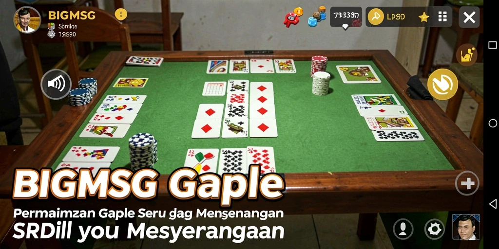 Gameplay seru di <strong>BIGMSG</strong> yang menampilkan momen seru bermain Gaple.