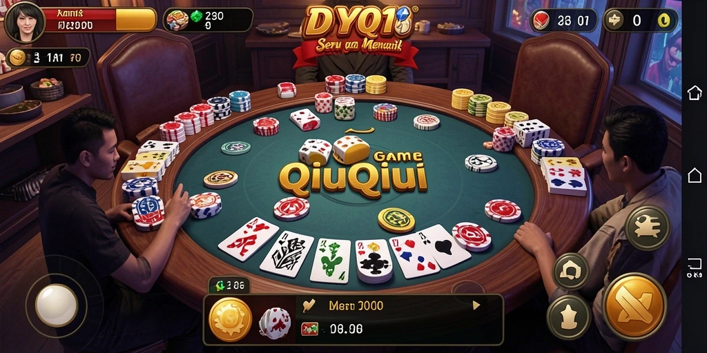 Tangkapan layar DYO1 menampilkan gameplay QiuQiu yang seru.