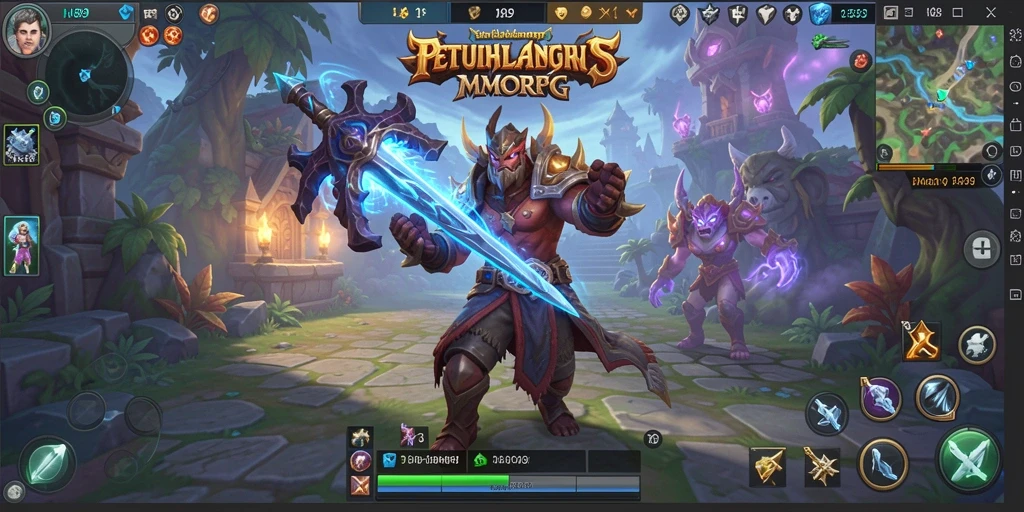 Screenshot permainan H89 menampilkan aksi seru dalam pertarungan MMORPG.