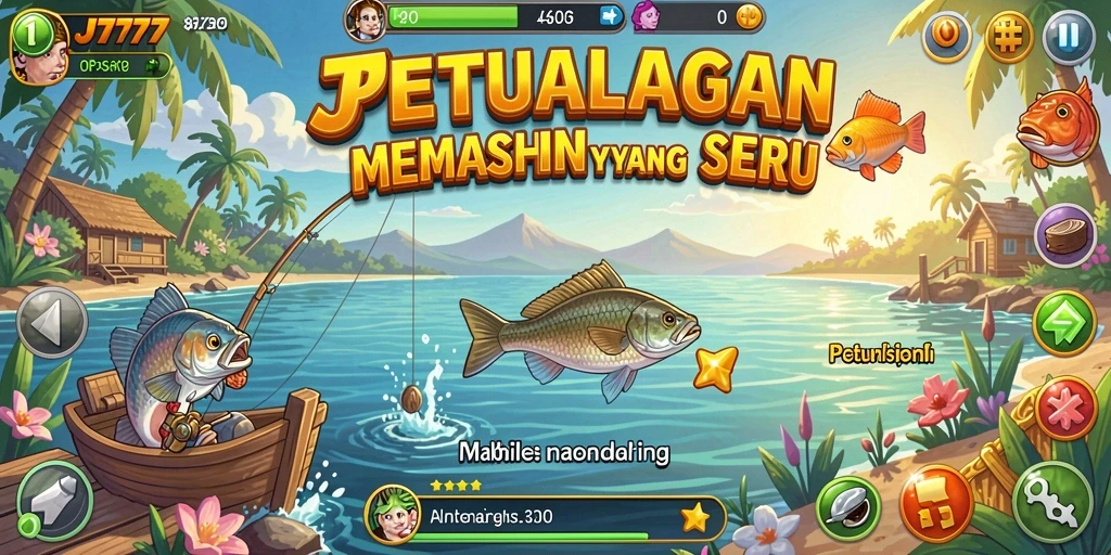 Screenshot JT777 menunjukkan momen seru saat memancing ikan besar.