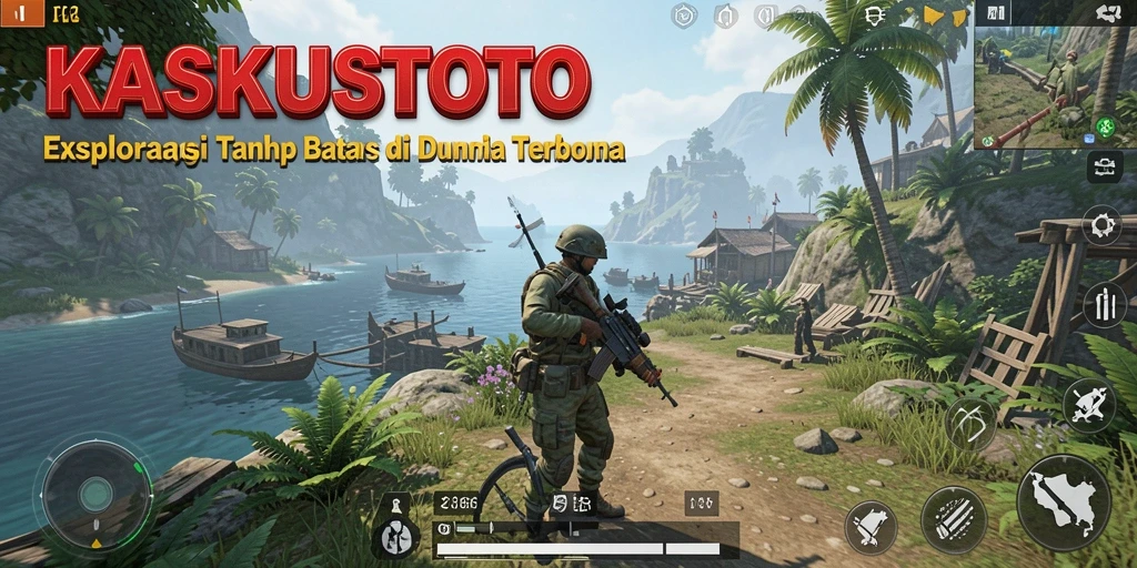 Tampilan gameplay KASKUSTOTO menampilkan dunia terbuka yang luas dengan grafis yang memukau.