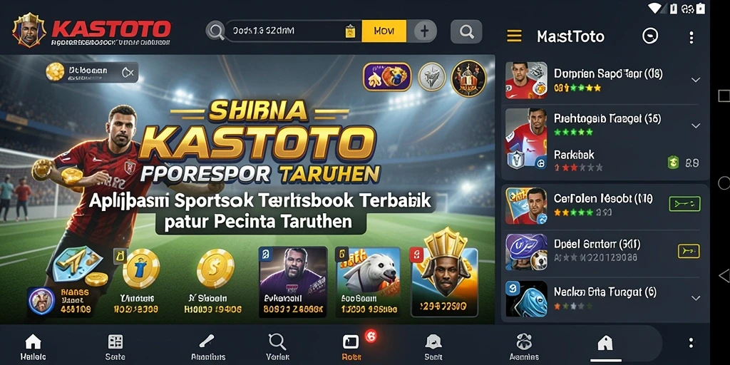 Tampilan menarik dari gameplay taruhan olahraga di KASTOTO.