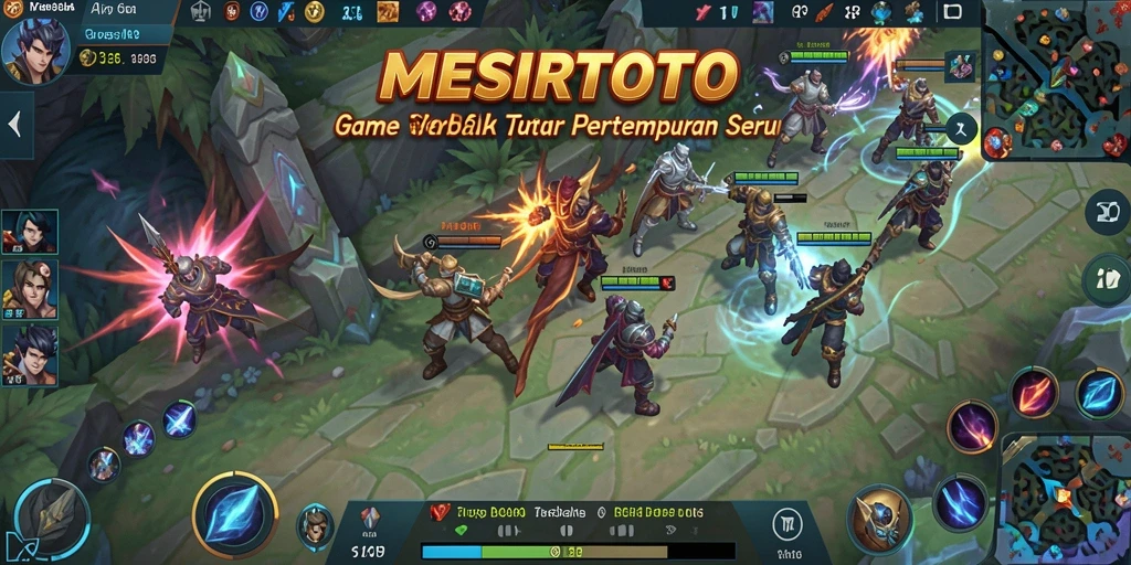 Screenshot gameplay <strong>MESIRTOTO</strong> dengan pertempuran mojang yang intens.