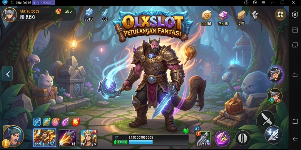 Tangkapan layar utama OLXSLOT menampilkan karakter dalam aksi RPG luar biasa.
