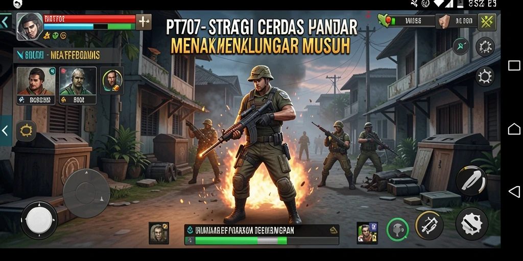 Tampilan gameplay PT707 yang menegangkan dan strategis.