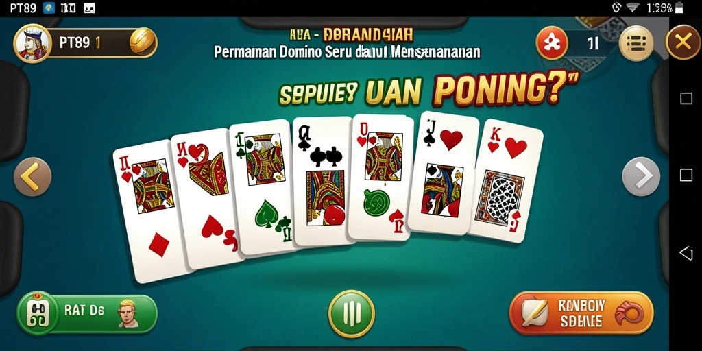 Tampilan gameplay Domino PT89 yang menarik dan interaktif.