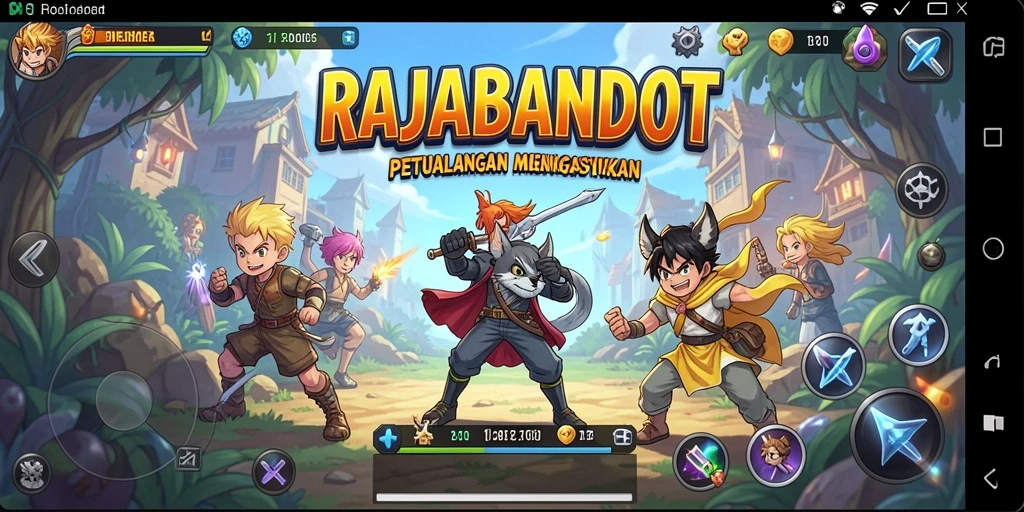 Tampilan gameplay RAJABANDOT yang memukau dan seru.
