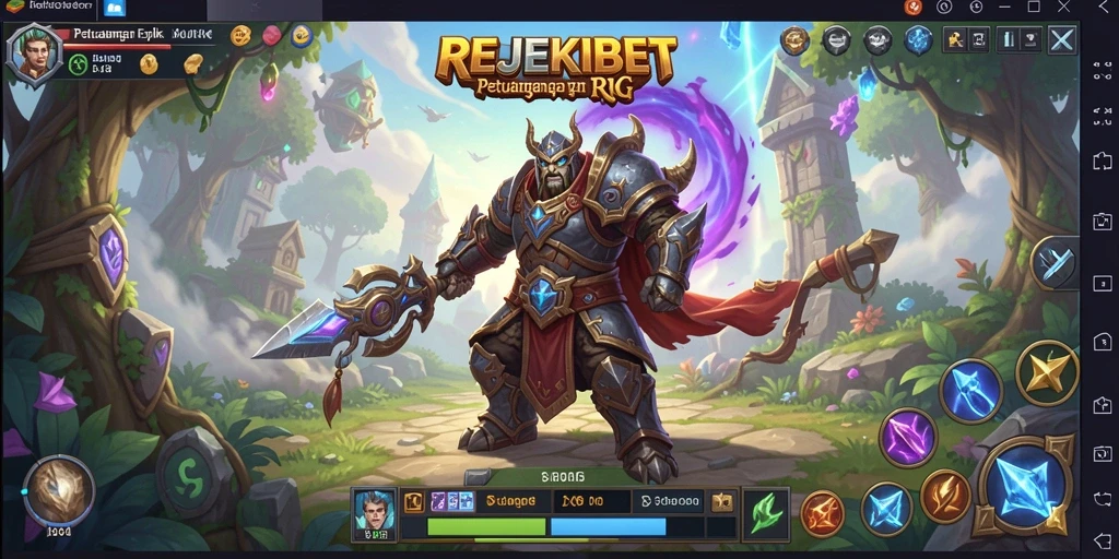 Screenshot gameplay REJEKIBET menampilkan petualangan seru di dunia fantasi.