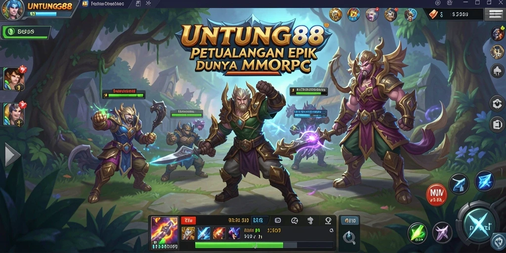 Screenshot gameplay UNTUNG88 menampilkan petualangan seru di dunia MMORPG.