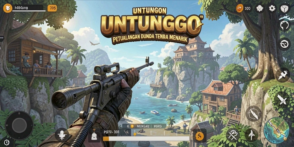 Tampilan gameplay menakjubkan dari UNTUNGGO di dunia terbuka.