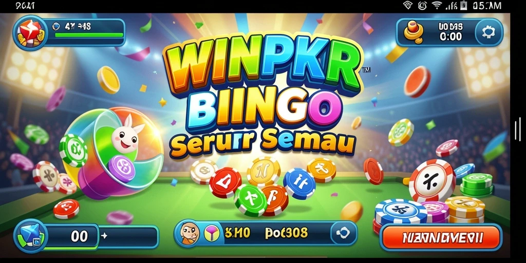 Tampilan gameplay seru dan interaktif dari WINPKR Bingo.